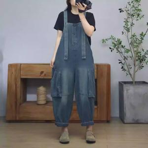 Button Fly Pockets Versatile Jean Dungarees