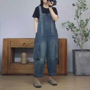 Button Fly Pockets Versatile Jean Dungarees