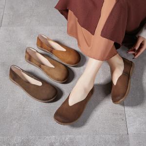 Over40 Style Slip-On Leather Comfort Work Shoes