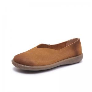 Over40 Style Slip-On Leather Comfort Work Shoes
