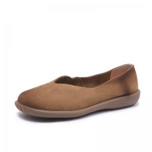 Over40 Style Slip-On Leather Comfort Work Shoes