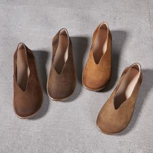 Over40 Style Slip-On Leather Comfort Work Shoes