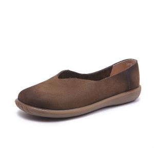 Over40 Style Slip-On Leather Comfort Work Shoes