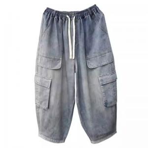 Multi-Pockets Comfy Light Wash Mom Jeans