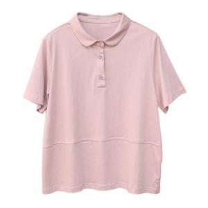 Polo Neck Short Sleeves Cotton T-shirt