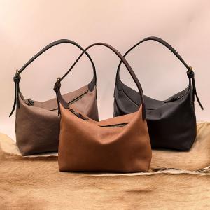 Vegetable Tanned Cowhide Handcrafted Hobo Bag