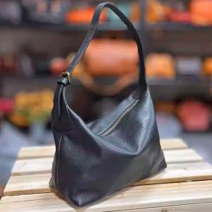 Vegetable Tanned Cowhide Handcrafted Hobo Bag