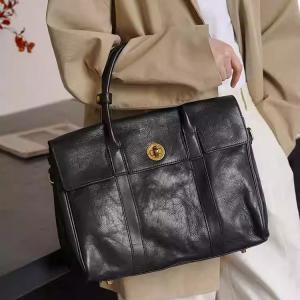 Top Layered Cowhide Leather Briefcase Bag