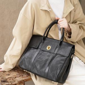 Top Layered Cowhide Leather Briefcase Bag
