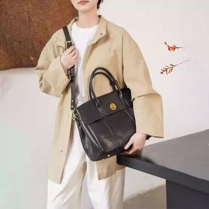 Top Layered Cowhide Leather Briefcase Bag