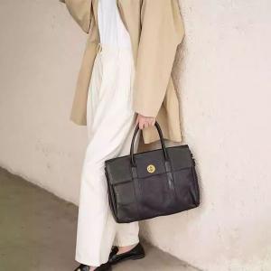Top Layered Cowhide Leather Briefcase Bag