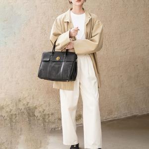 Top Layered Cowhide Leather Briefcase Bag