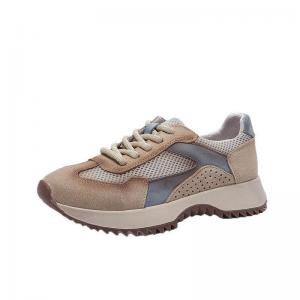 Suede Leather and Mesh Breathable Sports Sneakers