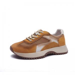 Suede Leather and Mesh Breathable Sports Sneakers