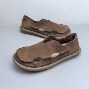 Hollow Out Cowhide Breathable Summer Wide Toe Flats