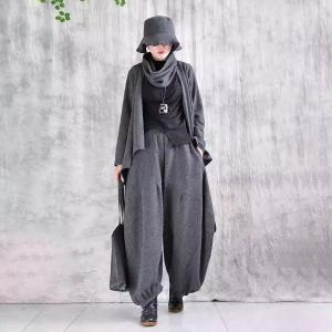 Customize Made Plus Size Gray Balloon Harem Pants