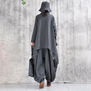 Customize Made Plus Size Gray Balloon Harem Pants