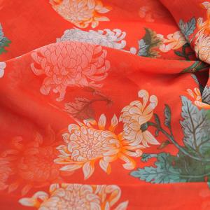 Designer Ramie Chrysanthemum Customized Carrot Pants