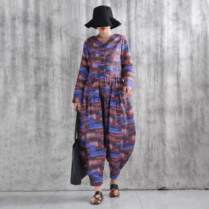 Color Blocks Ramie Customized Short Cardigan Blouse