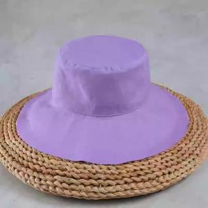 All Seasons Linen Handmade Violet Bucket Hat
