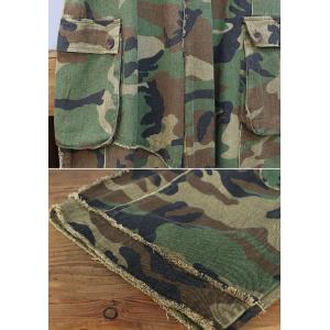 Relax-Fit Camo Fringed 90s Overalls