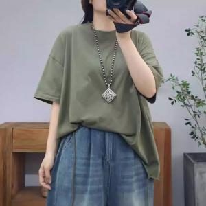 Casual Chic Cotton Oversized Tassel T-shirt