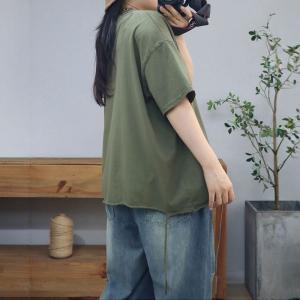 Casual Chic Cotton Oversized Tassel T-shirt