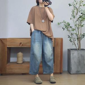 Casual Chic Cotton Oversized Tassel T-shirt
