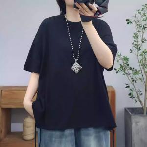 Casual Chic Cotton Oversized Tassel T-shirt