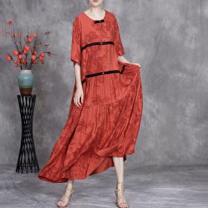High Quality Jacquard Comfy Ethnic Loose Fitting Dress