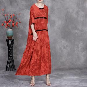 High Quality Jacquard Comfy Ethnic Loose Fitting Dress