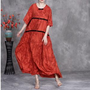 High Quality Jacquard Comfy Ethnic Loose Fitting Dress