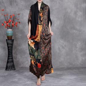 Summer Resort Printed Maxi Hawaiian Dress