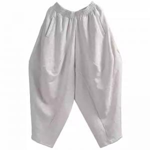 Designer Cotton Linen Jacquard Harem Pants