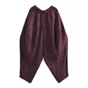 Customized Manual Cotton Linen Jacquard Elephant Pants