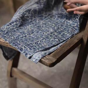 Blue Totem Organic Ramie Batik Tunic Blouse