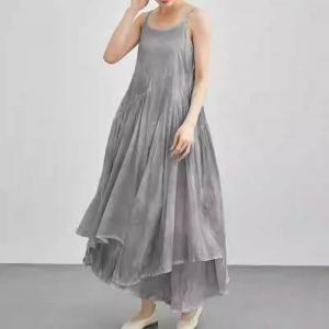 Beach Layering Asymmetrical Spray Dyeing Slip Dress