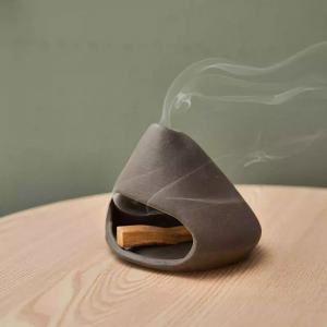 Ceramic Palo Santo Holder Ash Catcher for Meditation Desktop Decor