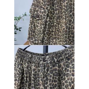 Cheetah Patterned Short Jacket with Wide Leg Shorts
