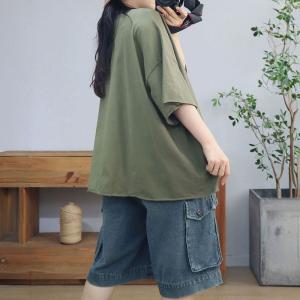 Half Sleeves Cotton Oversized Plain T-shirt