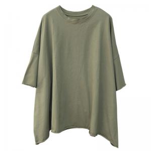 Half Sleeves Cotton Oversized Plain T-shirt