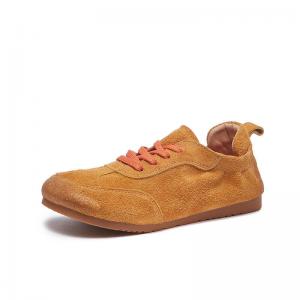 90s Fashion Pop Color Suede Flat Sneakers