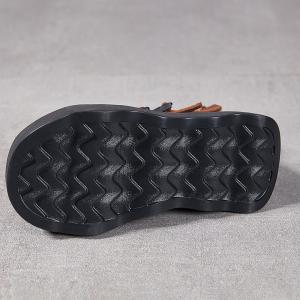 Grunge Style Peep Toe Buckle Platform Shoes