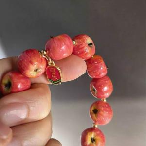 Cartoon Red Apple Beaded Bracelet Versatile Accessory Birthday Gift