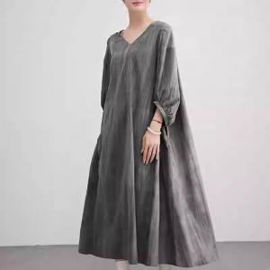 Sand Wash Linen Plus Size Zen Style Dress