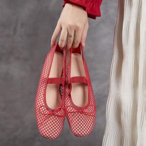 Lovely Bowknot Mesh Ballet Flats