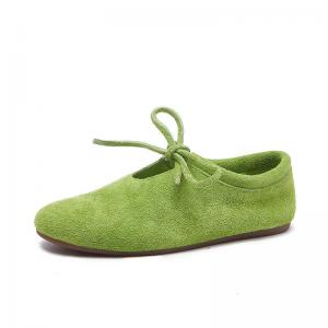 Suede Leather Bowknot Unisex Lolita Flats