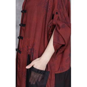 Chinese Frog Buttons Silk Patchwork Ethnic Cardigan
