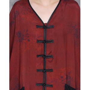 Chinese Frog Buttons Silk Patchwork Ethnic Cardigan