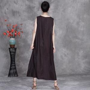 Mom Style Silk Summer Vest Dress